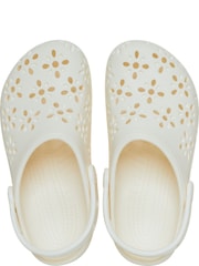 Crocs White Kids Cut Out Clogs - Image 6 of 7