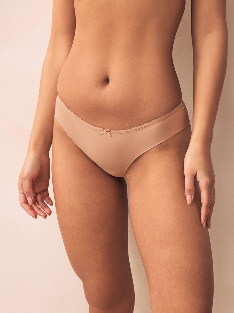 Pastel Rose Nude Brazilian No VPL Lace Back Briefs 3 Pack - Image 2 of 10 Pastel Rose Nude Brazilian No VPL Lace Back Briefs 3 Pack - Image 2 of 10
