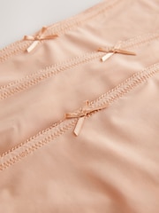 Pastel Rose Nude Brazilian No VPL Lace Back Briefs 3 Pack - Image 9 of 10