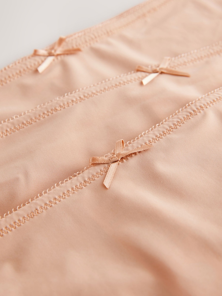 Pastel Rose Nude Brazilian No VPL Lace Back Briefs 3 Pack - Image 9 of 10