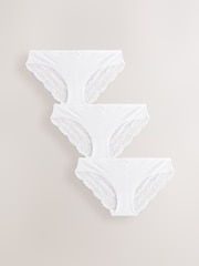 Blanco - Pack de 3 braguitas con diseño que no se marca y parte posterior de encaje - Imagen 2 de 9