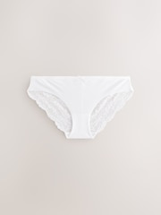 Blanco - Pack de 3 braguitas con diseño que no se marca y parte posterior de encaje - Imagen 3 de 9