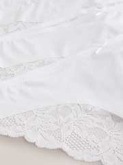 Blanco - Pack de 3 braguitas con diseño que no se marca y parte posterior de encaje - Imagen 7 de 9