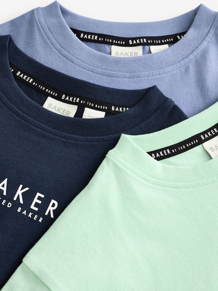 Baker by Ted Baker 100% Cotton T-Shirts 3 Pack - Image 6 of 8