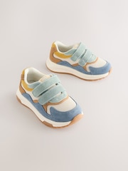 Blue Multi Suede Touch Fastening Trainers - Image 1 of 4