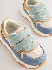 Blue Multi Suede Touch Fastening Trainers - Image 3 of 4