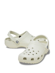 Crocs Cream Dove Kids Unisex Classic Clogs - Image 4 of 7