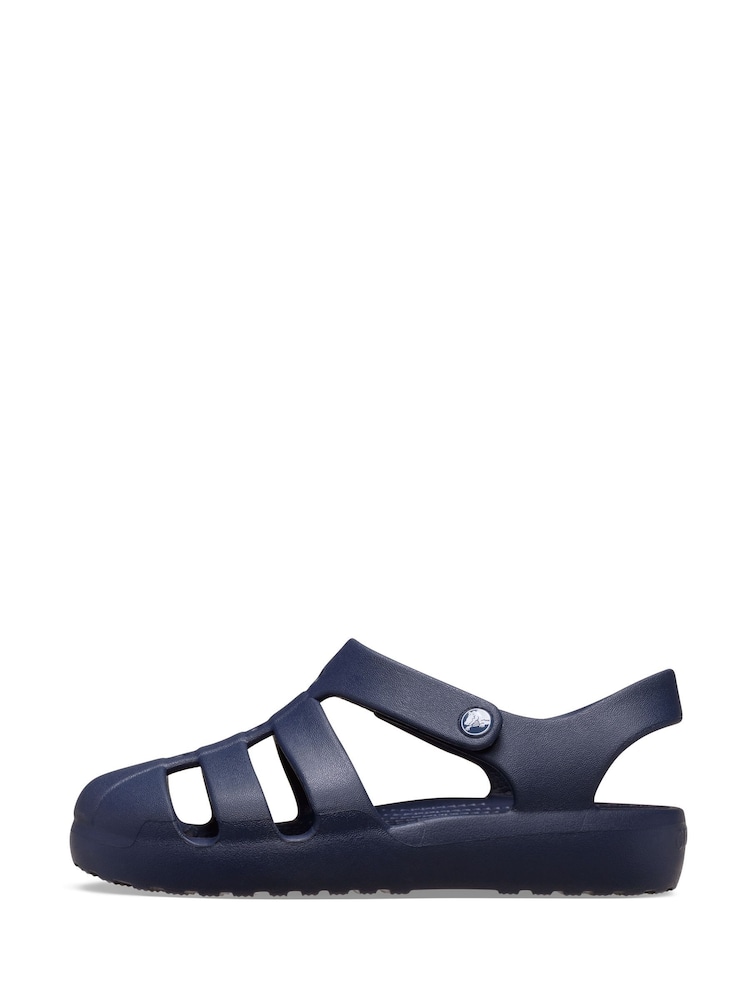 Crocs Navy Toddler Classic Fisherman Sandals - Image 2 of 7