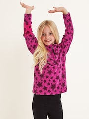 Tog 24 Purple Kids Toffolo Zip Neck Star Print Fleece - Image 3 of 5