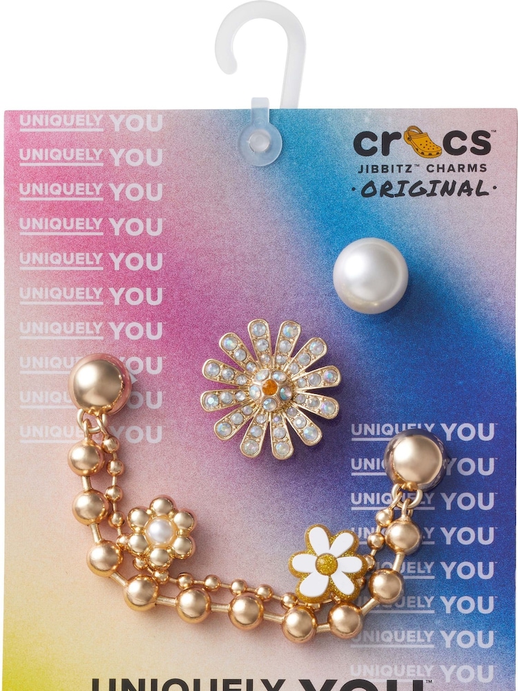Crocs Pretty In Gold Jibbitz 5 Pack - Image 1 of 5