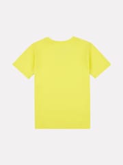 New Balance Yellow Kids Jersey Stacked 100% Cotton Logo T-Shirt - Image 2 of 3