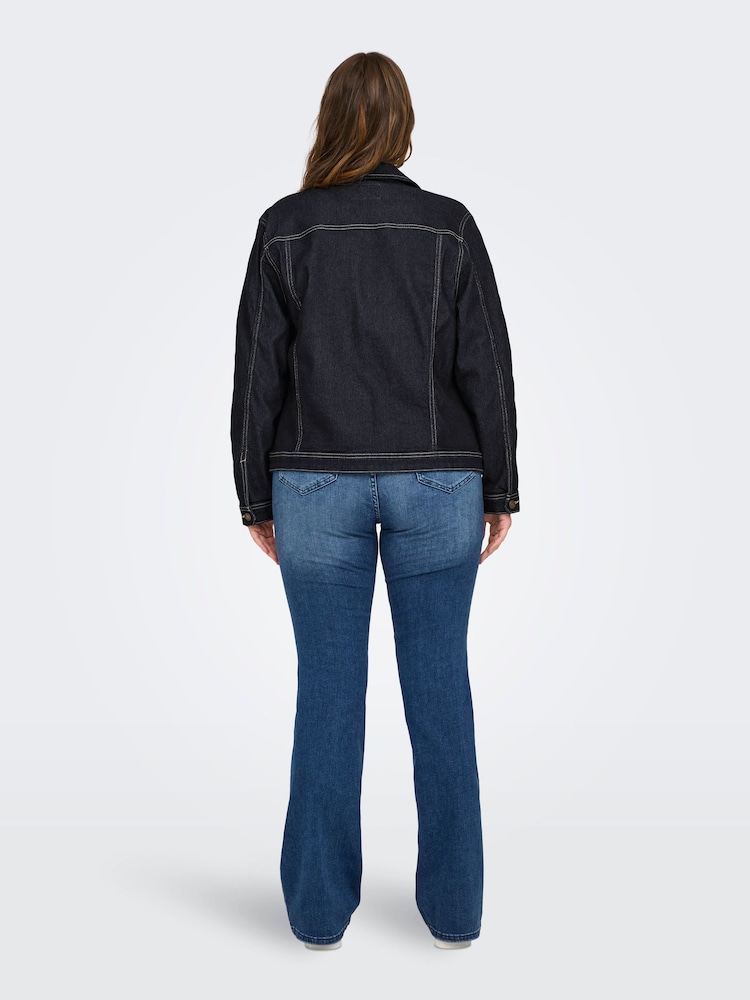 ONLY Curve Blue Classic Denim Jacket - Image 4 of 8