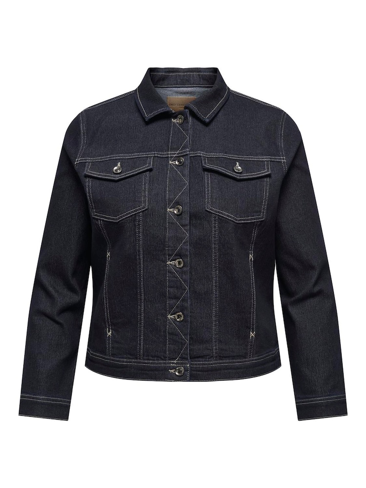 ONLY Curve Blue Classic Denim Jacket - Image 7 of 8