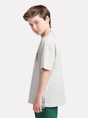 New Balance Grey Boys 100% Cotton Queue T-Shirt - Image 3 of 9