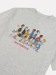 New Balance Grey Boys 100% Cotton Queue T-Shirt - Image 9 of 9