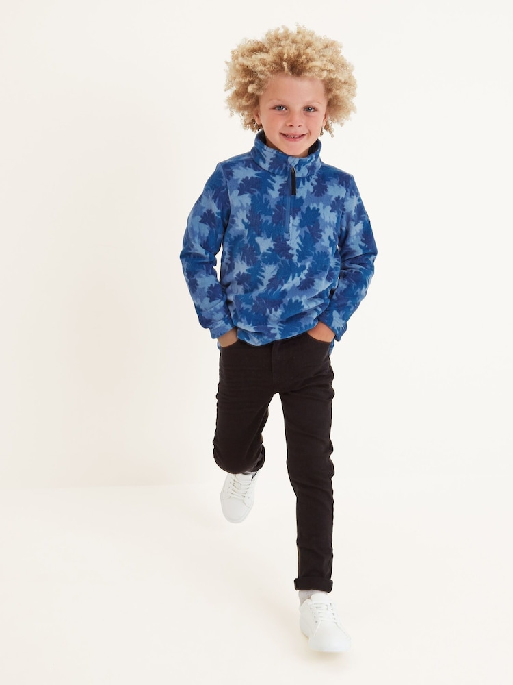 Tog 24 Blue Kids Toffolo Zip Neck Aegean Camo Leaf Fleece - Image 2 of 5