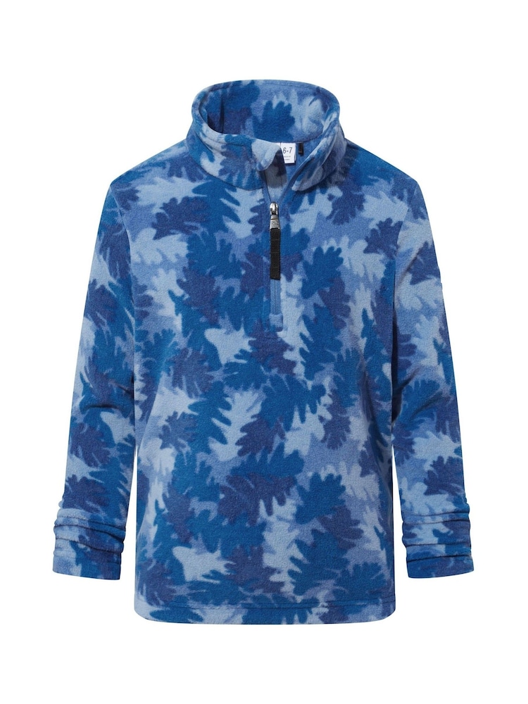 Tog 24 Blue Kids Toffolo Zip Neck Aegean Camo Leaf Fleece - Image 5 of 5