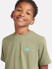 New Balance Green Boys Athletics AOP Logo T-Shirt - Image 5 of 9