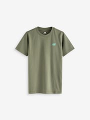 New Balance Green Boys Athletics AOP Logo T-Shirt - Image 7 of 9
