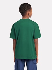 Темно-зеленый - Футболка New Balance Kids Jersey с маленьким логотипом, 100% хлопок - Image 4 of 9