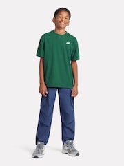 Темно-зеленый - Футболка New Balance Kids Jersey с маленьким логотипом, 100% хлопок - Image 6 of 9