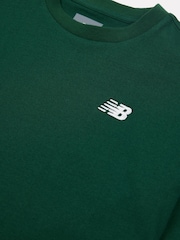 Темно-зеленый - Футболка New Balance Kids Jersey с маленьким логотипом, 100% хлопок - Image 9 of 9
