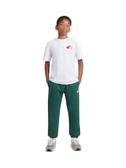 أبيض - تيشرت قطن 100% بطبعة عبارة "Authentic Brand" للأولاد من New Balance - صورة 6 من 10