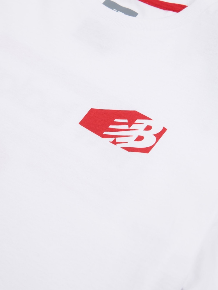 New Balance Boys Authentic Brand 100% Cotton White T-Shirt - Image 9 of 10