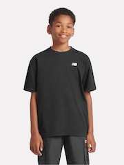 New Balance Black Kids Jersey Small Logo 100% Cotton T-Shirt - Image 1 of 1