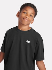 Черный - Футболка New Balance Kids Jersey с маленьким логотипом, 100% хлопок - Image 5 of 8