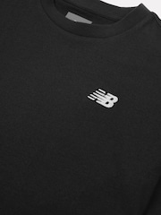 Черный - Футболка New Balance Kids Jersey с маленьким логотипом, 100% хлопок - Image 8 of 8