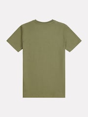 New Balance Khaki Green Kids Jersey Stacked 100% Cotton Logo T-Shirt - Image 2 of 3