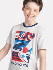 New Balance Grey Boys 100% Cotton Greatest Hits T-Shirt - Image 5 of 9