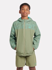 New Balance Green Boys Athletic AOP Woven Mesh Lined Jacket - Image 1 of 10