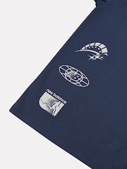 New Balance Boys Blue Global 100% Cotton T-Shirt - Image 10 of 10