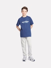 New Balance Boys Blue Global 100% Cotton T-Shirt - Image 6 of 10