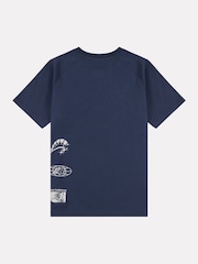 New Balance Boys Blue Global 100% Cotton T-Shirt - Image 8 of 10