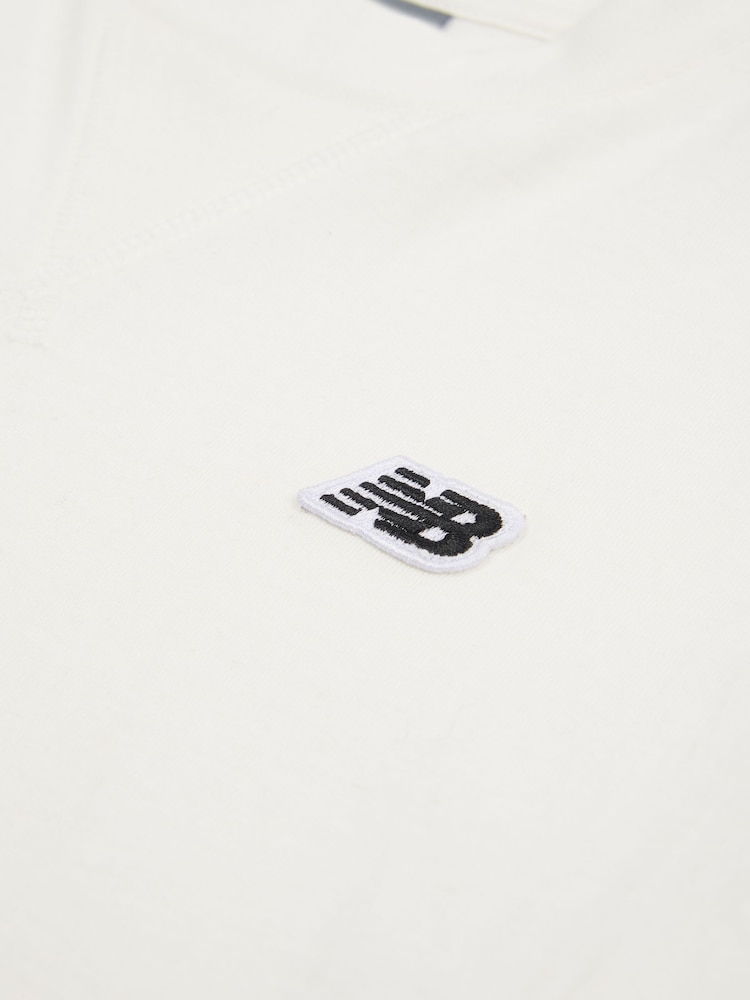 New Balance Cream Boys 100% Cotton Premium T-Shirt - Image 8 of 8