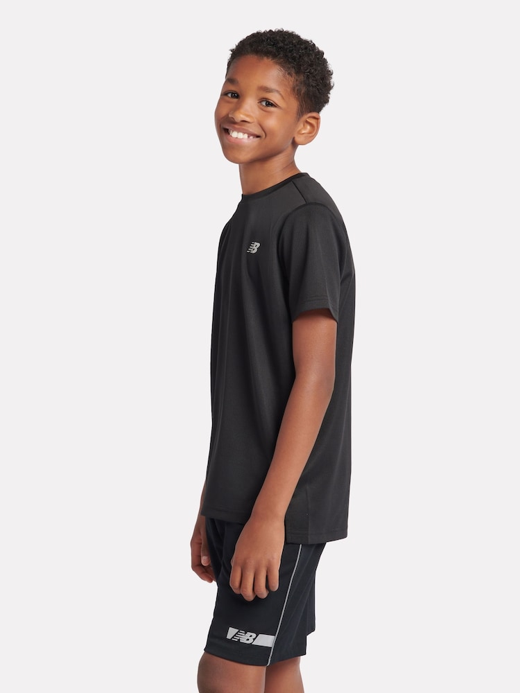 New Balance Black Boys Reflective Flying T-Shirt - Image 4 of 9