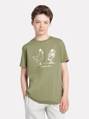 New Balance Boys Green What Came First 100% Cotton T-Shirt - Image 1 of 8