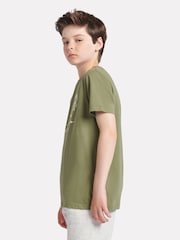 New Balance Boys Green What Came First 100% Cotton T-Shirt - Image 2 of 8