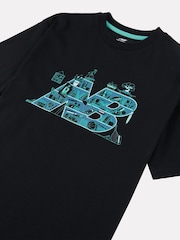 New Balance Black Boys 100% Cotton Intellect Graphic T-Shirt - Image 10 of 11