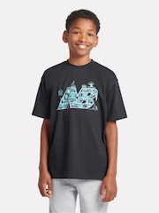 New Balance Black Boys 100% Cotton Intellect Graphic T-Shirt - Image 4 of 11