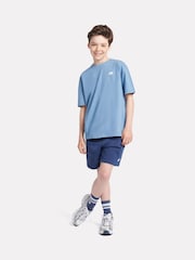 Temno modra - New Balance Kids majica iz džersija z majhnim logotipom 100% bombaž - Slika 6 iz 6
