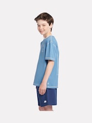 New Balance Blue Boys 100% Cotton 574 Diagram T-Shirt - Image 5 of 10
