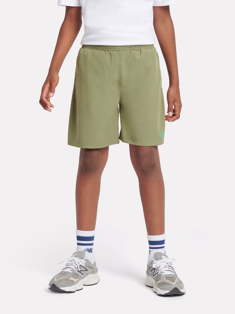 New Balance Green Boys AOP Run Shorts - Image 1 of 8 New Balance Green Boys AOP Run Shorts - Image 1 of 8