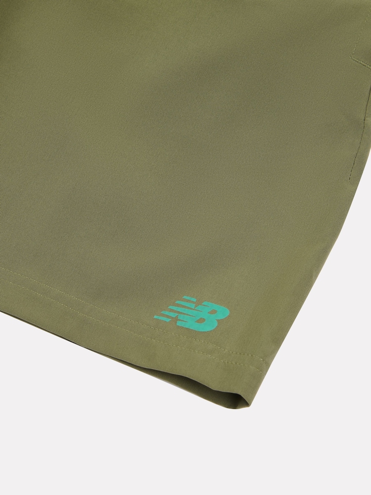 New Balance Green Boys AOP Run Shorts - Image 8 of 8