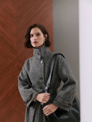 Whistles Natural Cosette Funnel Neck Coat - Image 1 of 6