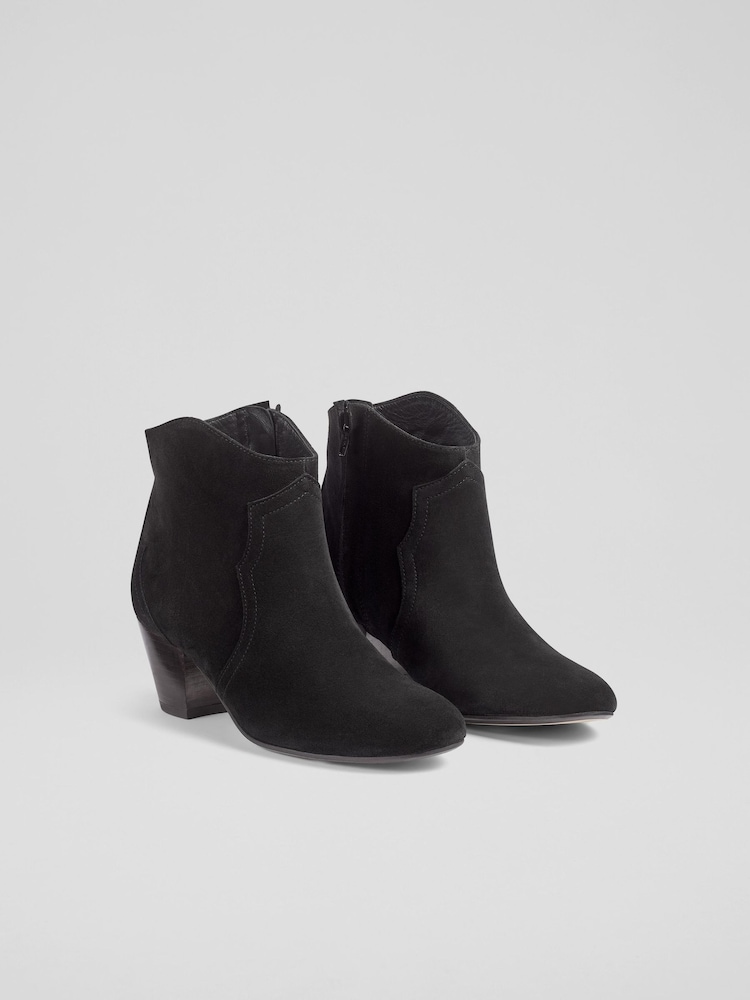 LK Bennett Black Leida Western Boots - Image 2 of 4