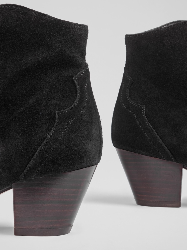 LK Bennett Black Leida Western Boots - Image 4 of 4